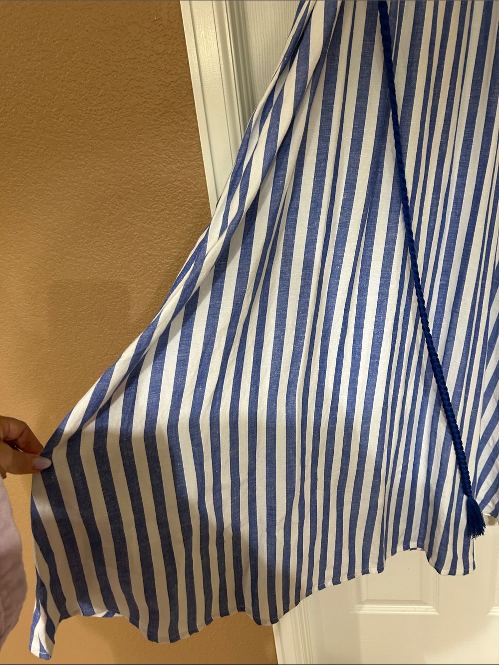LOFT Blue and White Striped Maxi Dress - Picture 3 of 8